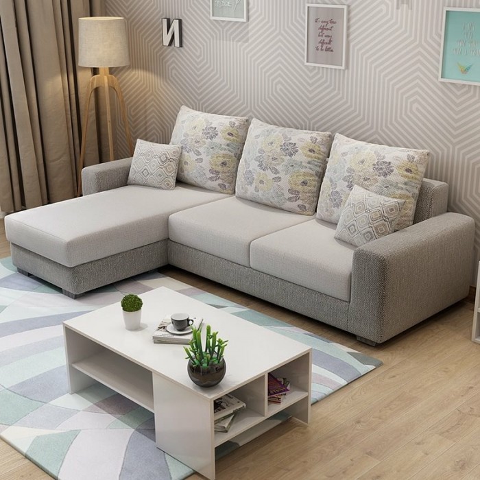 Sofa góc được dùng khá phổ biến cho kiểu nhà hiện đại