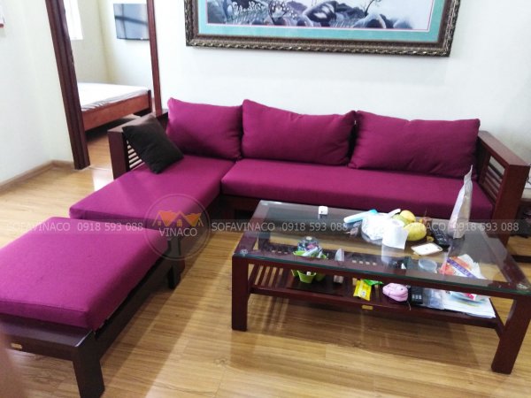 Bộ đệm ghế màu tím theo kích thước tại Ngô Quyền, Hà Đông