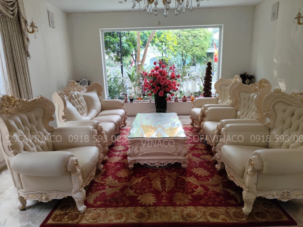 Bọc lại ghế sofa tân cổ điển tại Hà Nội