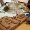 Bọc lại vỏ bộ sofa da thật siêu bẩn tại Ngọc Khánh, Ba Đình