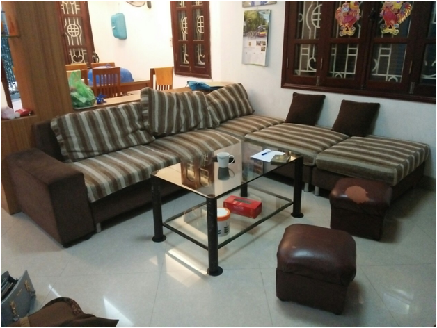 Bộ ghế ban đầu nhà chị Linh -  Bọc ghế sofa tại Đặng Thai Mai