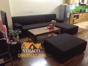 Bộ ghế sofa tại Tam Trinh đã được bọc lại hoàn chỉnh