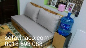 Đệm ghế pallet tự đóng với gối tựa chữ nhật