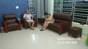 Bộ ghế sofa tại Sóc Sơn sau khi sử dụng dịch vụ bọc lại ghế sofa của Vinaco