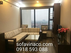 Bộ đệm nhà chị sau khi đã thay vỏ mới