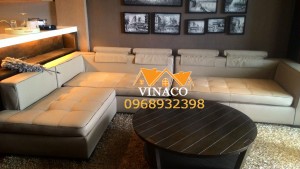 Bộ ghế sofa sau khi bọc lại đã trở về vị trí ban đầu của nó