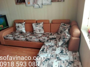 Bộ ghế đã được bọc lại nhờ dịch vụ bọc lại ghế sofa của Vinaco