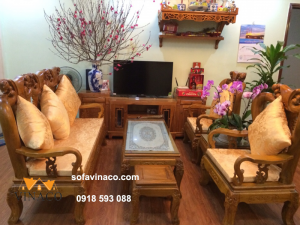 Bộ đệm ghế bằng gấm đẹp cho phòng khách "tỏa sáng"