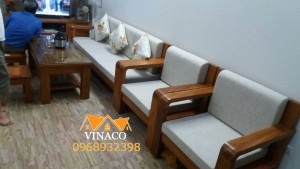 Bộ đệm ghế gỗ đã hoàn thành và giao đến Trung Văn