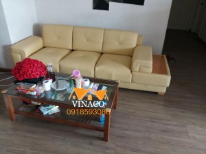 Bộ ghế sofa cũ nhờ dịch vụ bọc ghế sofa đã trở lên như mới