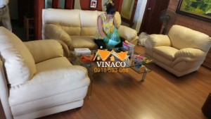Bọc ghế sofa đã hoàn tất cho gia đình anh Hải