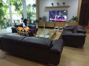 Bọc ghế sofa da tại 137 Xuân Thủy, Cầu Giấy