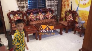 Bộ đệm ghế được làm từ chất vải HL đã hoàn thành