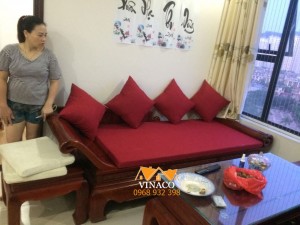 Bộ đệm ghế quý phi đã hoàn thành và giao đến tận nhà cho gia đình