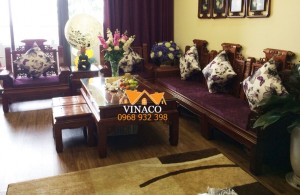Bộ đệm ghế đã làm xong và giao cho gia đình ở Phú Diễn