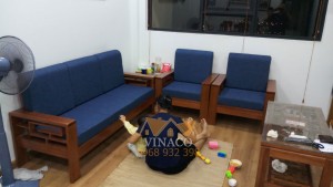 Bộ đệm ghế đã làm xong cho anh Khoát ở Kim Văn, Kim Lũ