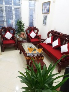 Bộ đệm của gia đình chị Quỳnh