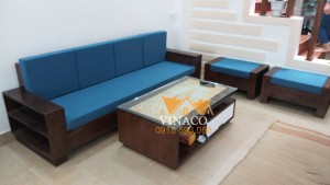 Làm đệm ghế sofa gỗ kiểu hiện đại