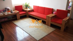 Bộ đệm ghế rực rỡ với tông màu cam đỏ