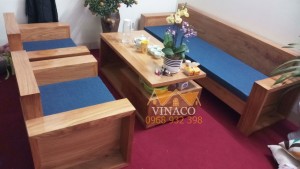 Bộ đệm ghế tại Nguyễn Trãi có màu xanh dương