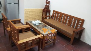 Mẫu đệm bông ép cho ghế gỗ tại Xuân Thủy Cầu Giấy