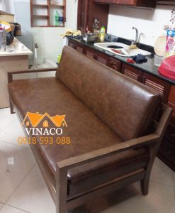 Bộ đệm ghế da được làm cho khách hàng ở Quang Trung, Hà Đông