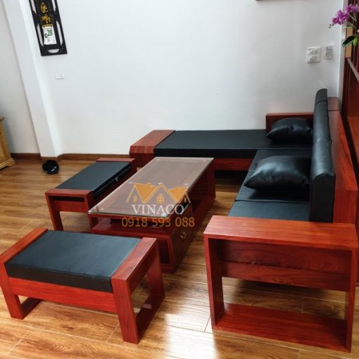 Bộ đệm ghế da màu đen đã được giao và lắp đặt cho gia đình ở Phan Chu Trinh, Hoàn Kiếm
