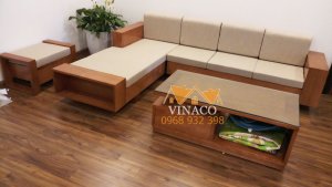 Bộ đệm ghế sofa L được làm theo kích thước tại Liễu Giai, Cầu Giấy