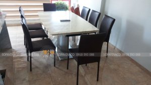 Dịch vụ bọc ghế ăn của Vinaco đã giúp tăng độ sang trọng của bộ ghế