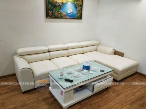 Dịch vụ bọc lại ghế sofa của Vinaco đã làm mới bộ ghế sofa nhà bác Hoạt tại Times City Minh Khai