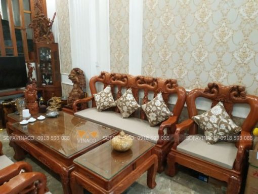 Bộ đệm ghế gỗ đồng kỵ đa làm cho gia đình ở Hà Trung, Hoàn Kiếm