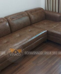 Bộ ghế sofa rách đã được bọc lại nhờ dịch vụ bọc ghế sofa của Vinaco