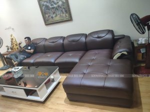 Bọc lại ghế sofa da thật ở Mỹ Đình