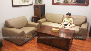 Chất da công nghiệp được bọc căng ôm sát bề mặt đệm