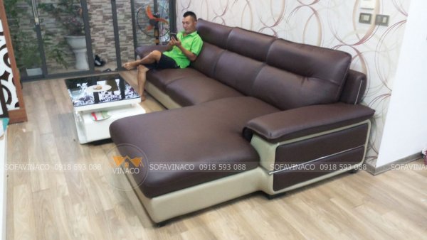 Công trình bọc ghế sofa da tại Linh Đàm đã được hoàn thành xuất sắc