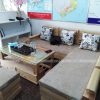 Bộ đệm ghế được làm từ chất vải nỉ nhung và đệm bông ép cho khách hàng ở Phúc La, Hà Đông