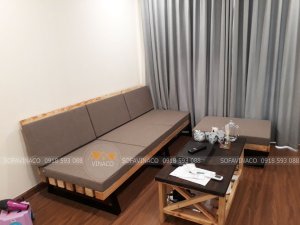 Bộ đệm ghế pallet cho gia đình khách hàng ở Nguyễn Xiển, Thanh Xuân