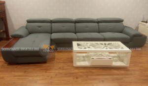 Bộ sofa da thật đã được bọc vải