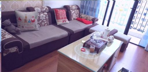 Toàn cảnh bộ ghế sofa giá rẻ của gia đình khách hàng ở Green Star Phạm Văn Đồng
