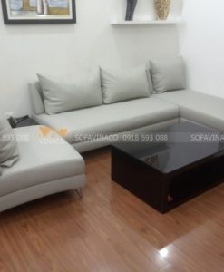Dịch vụ bọc lại sofa của Vinaco đã thay một lớp da mới cho bộ ghế sofa này