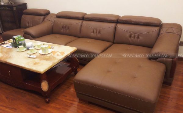 Công trình bọc mới sofa da cho chú Tuấn ở Hoàng Minh Giám, quận Hoàn Kiếm
