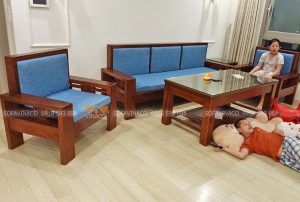 Bộ đệm ghế đã được giao đến cho gia đình anh Hà ở Hà Đông
