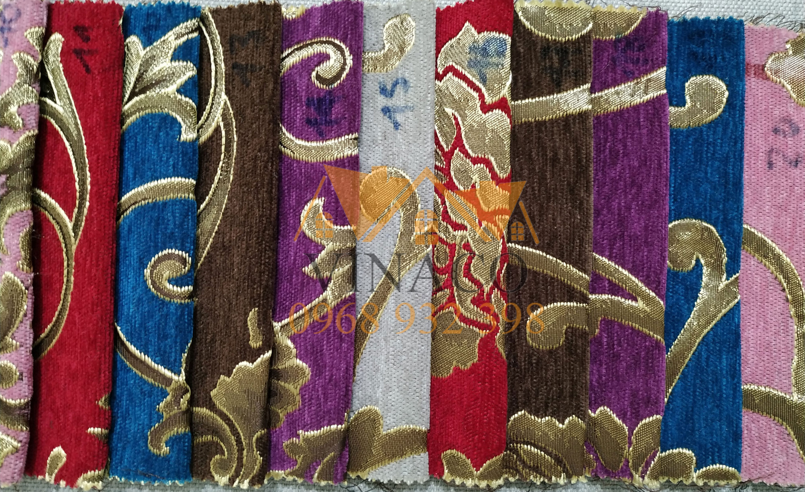 Mẫu vải hoa văn cổ điển TM05 thích hợp dùng làm vỏ đệm ghế đồng kỵ giả cổ