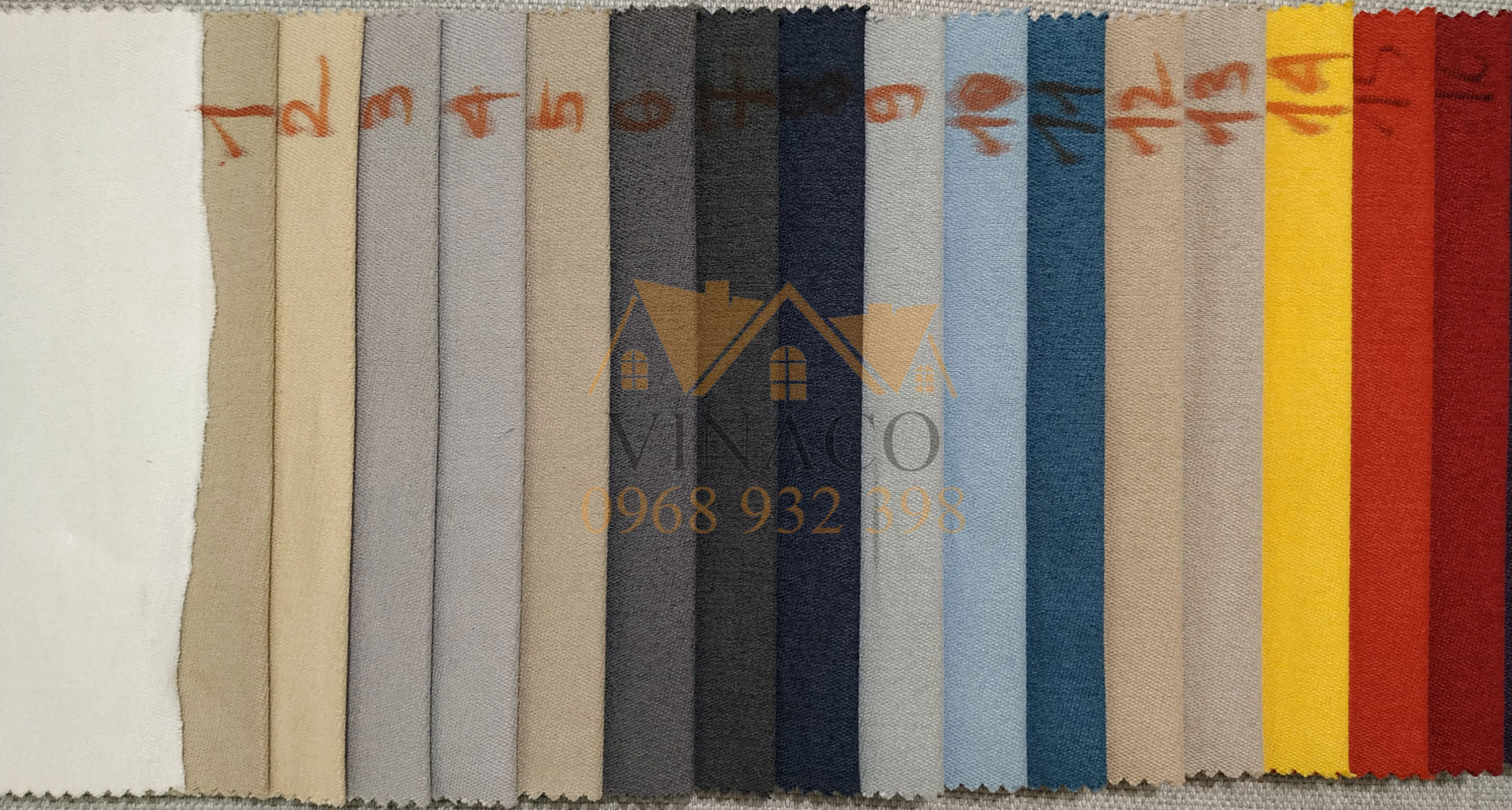 Bảng màu của mẫu vải nỉ TM07