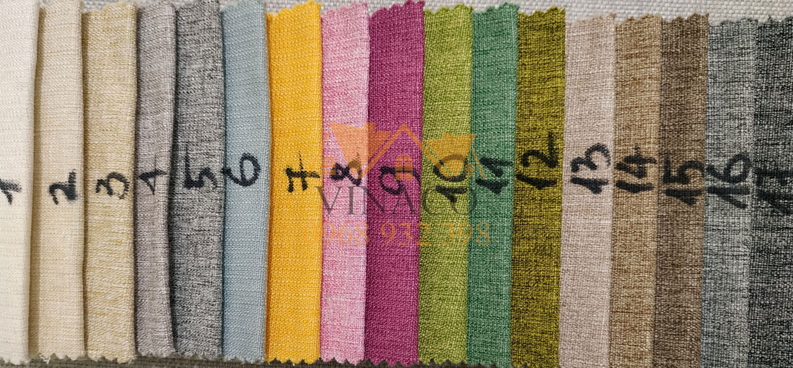Bảng màu của mẫu vải thô K24