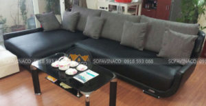 Bọc ghế sofa da cho gia đình anh Phương tại khu đô thị Nam Cường