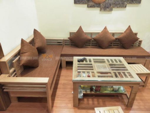 Đệm ghế sofa gỗ phong cách hiện đại