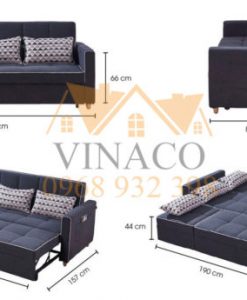Kích thước và kiểu dáng của mẫu ghế sofa giường 3 trong 1