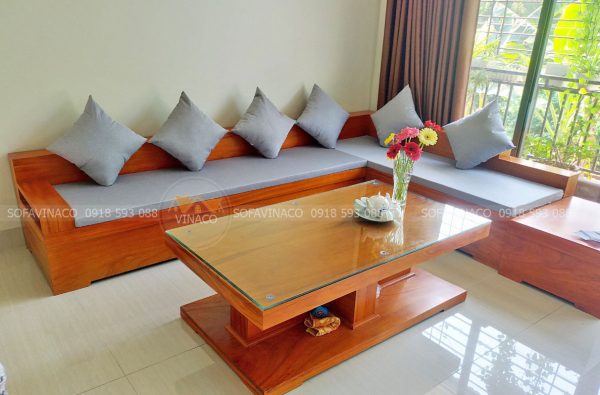 Đệm ghế sofa góc cho khách tại Thái Hà, Đống Đa