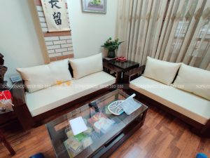 Bộ đệm ghế da của khách hoàng quốc việt